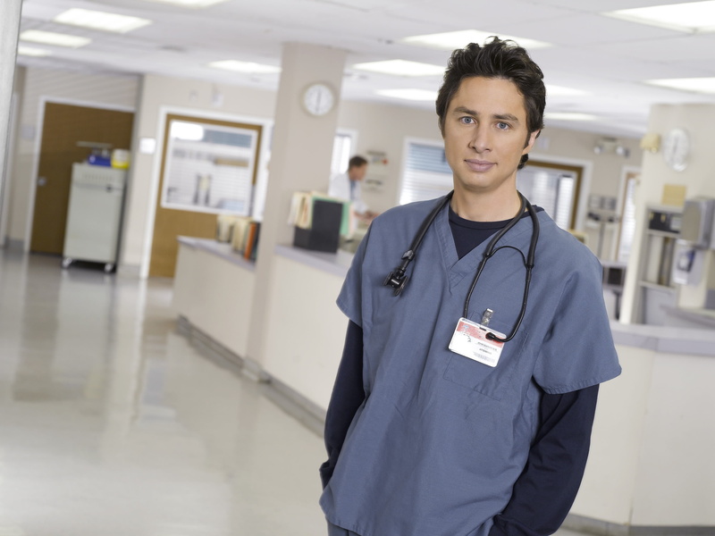 John Dorian, Zach Braff, the series, pose, Clinic, look, 2K, Scrubs