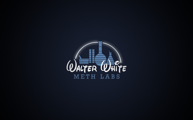 communication, technology, night, connection, studio shot, minimalism dark breaking bad walter white tv meth disney parody blue background walt disney crossover logo