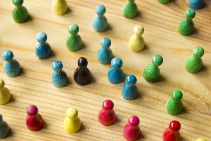 red, still life, diverse, counting, selective focus, game, colored background, desktop, multiracial, 5K, playing, love, in a row, all, togetherness, wood - material