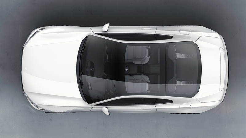 top, 4K, 4k, coupe, Polestar 1, view, white, 2019 Cars, illustration