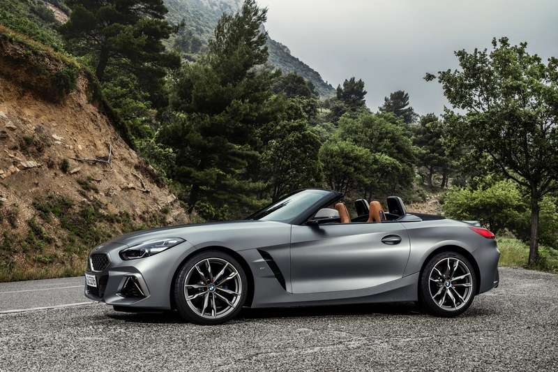 2019, grey, trees, Roadster, BMW Z4, G29, M40i, Parking, Z4, BMW, 4K