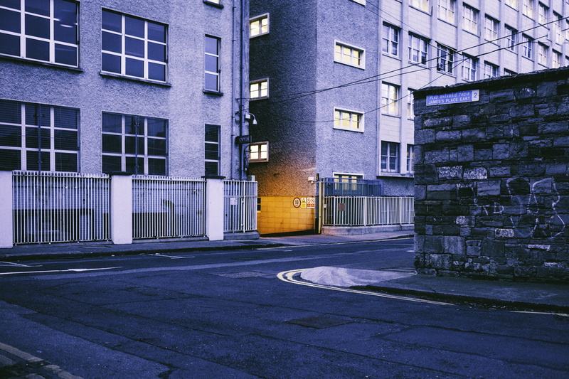 built structure, dublin, city, empty, outdoors, residential district, street, night, 5K, illuminated, office building exterior, houses, window, modern