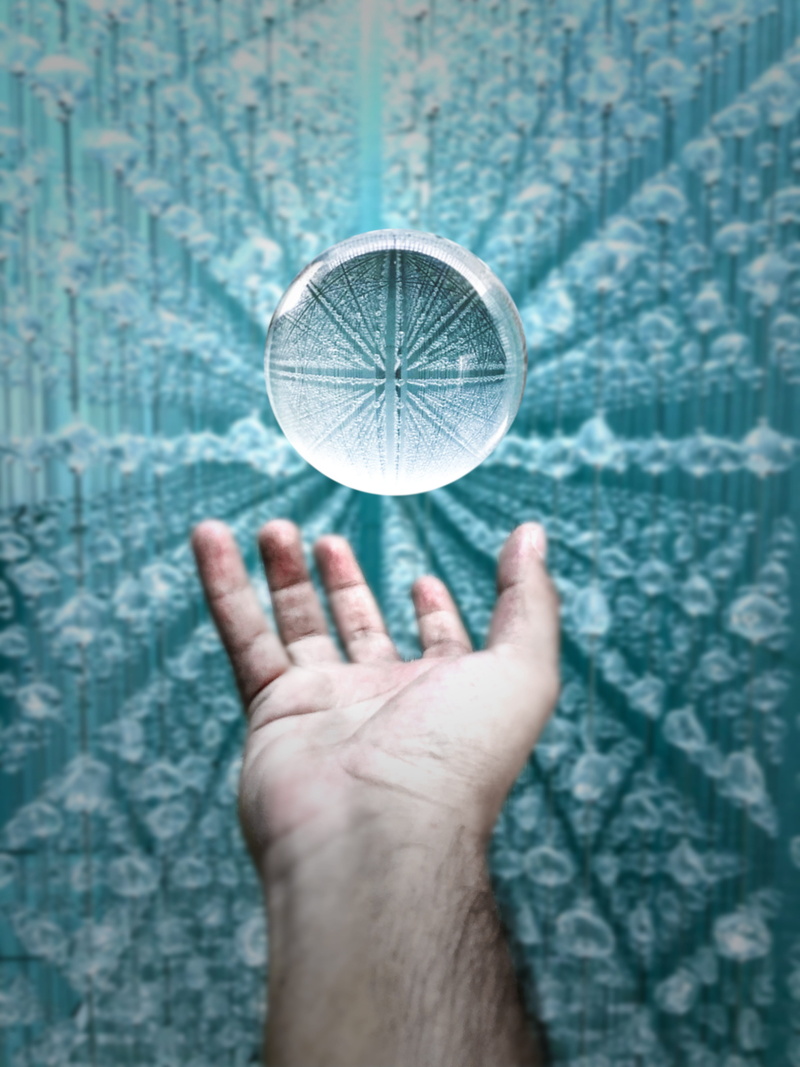 crystal ball, ball, finger, circle, 4K, one person, body part, close-up, human hand, unrecognizable person, single object, geometric shape, holding, sphere