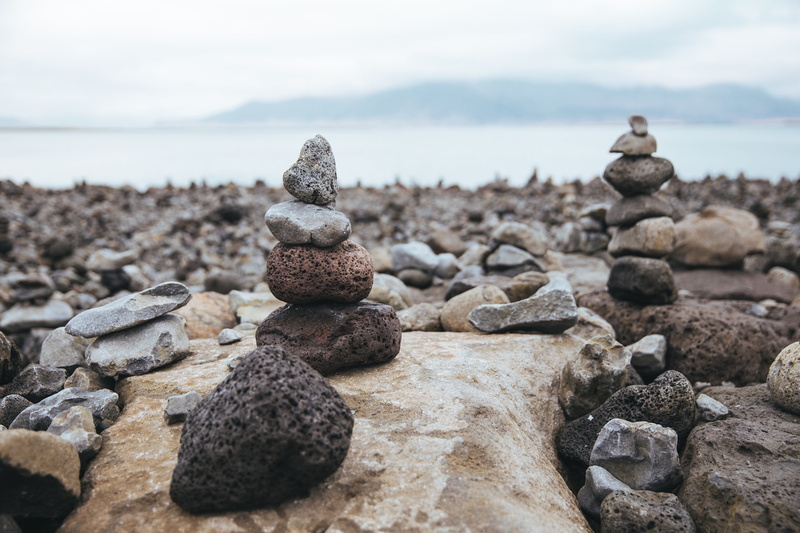 sea, focus on foreground, 4K, rock, outdoors, Beaches, beach, sky, sculptures, day, zen-like, solid, beauty in nature, Backgrounds, Iceland, photo, Around the World