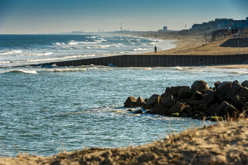 virginia beach, beauty in nature, land, beach, built structure, rock, groyne, motion, tranquil scene, no people, sea, southeast virginia, architecture
