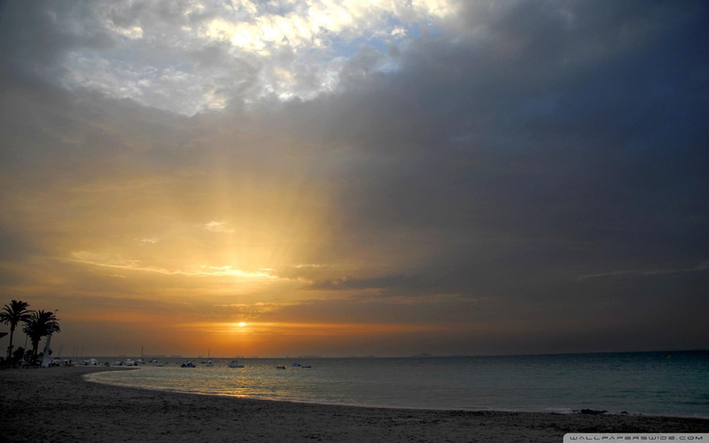 in the south, waking, spain, southeast, clouds, 1080P, shore, east, 3d and abstract, beach