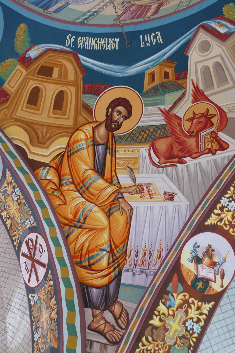 spirituality, 5K, architecture, male likeness, religion, orthodox, creativity, indoors, church, lukas, representation, real people, one person, female likeness