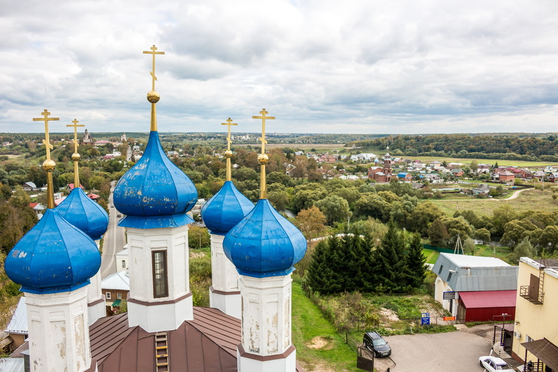 cityscape, day, Borovsk, Old Town, 2K, place of worship, cloud - sky, orthodox, hall, cathedral, religion, townscape, temple, sky, built structure, spire