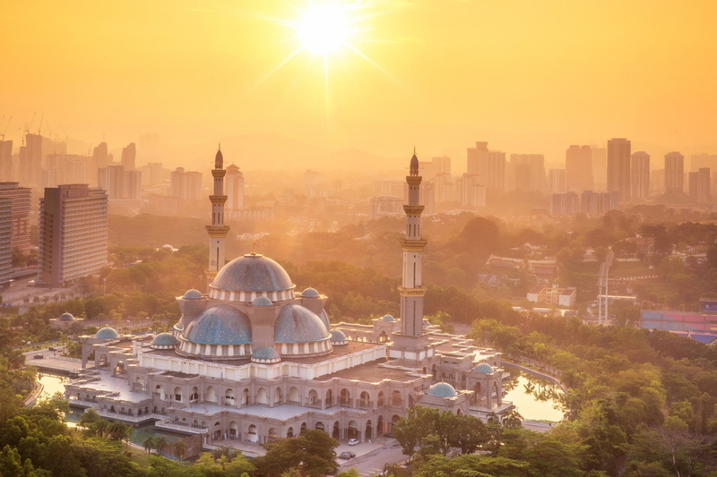 city, landscape, 1080P, mosque, the city, Kuala Lumpur, Malaysia
