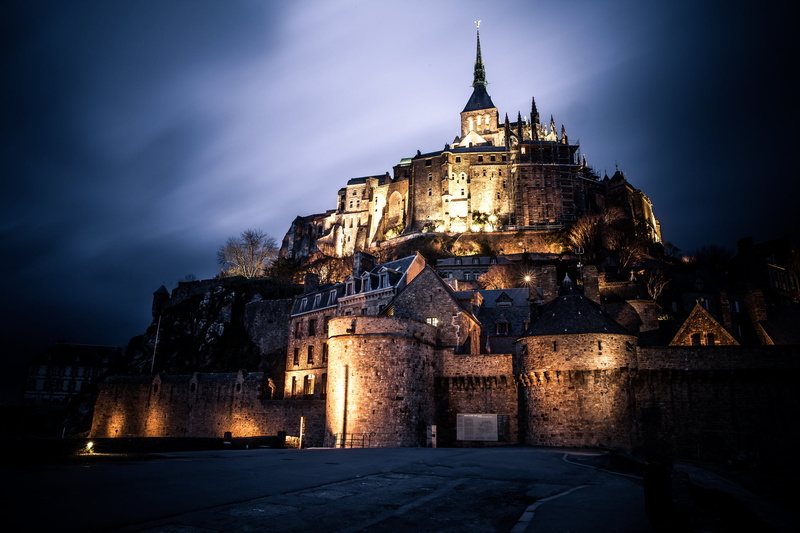 architecture, travel, religion, outdoors, abbey, building, France, the past, Basse-Normandie, castle, built structure, brown, place of worship, history