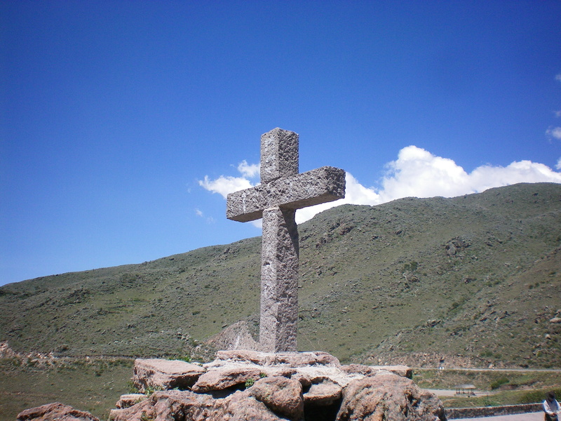 arequipa, cross Shape, landscape, no people, christianity, culture, blue, the past, travel destinations, catholic, symbol, crucifix, praying, outdoors