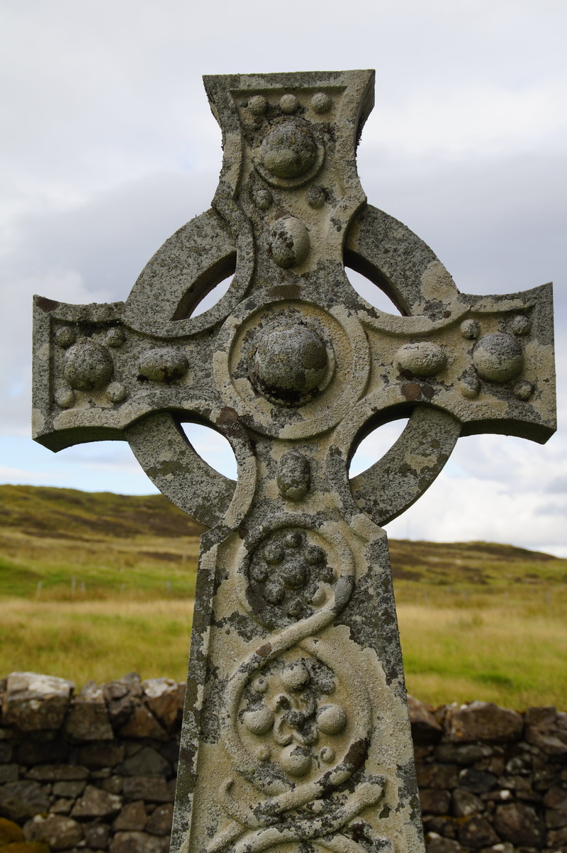 close-up, spirituality, ornate, day, outdoors, grave, cross, tombstone, carving - craft product, stone, old, no people, scotland, art and craft, celts