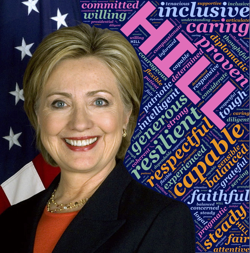 candidate, character, democrat, blond hair, looking at camera, emotion, headshot, 2K, vote, clinton, election, leadership, text, hillary, women, adult