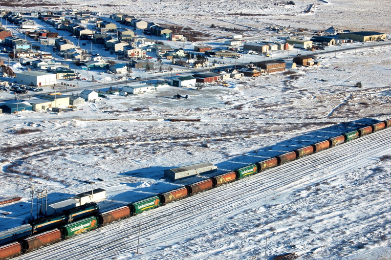 Train, cold temperature, day, mode of transportation, nature, freight Transportation, manitoba, building exterior, industry, countryside, covering, outdoors
