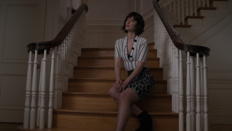 young women, railing, indoors, Mary Elizabeth Winstead, clothing, beauty, adult, women, young adult, standing, BrainDead, staircase, contemplation, architecture