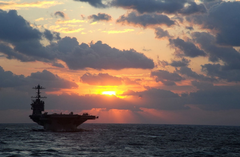 Aircraft Carrier, Ship, Navy, Warship, Sunrise, 720P, Military, Warships, USS George Washington (CVN-73)