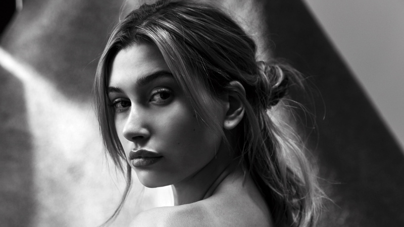celebrity, adult, contemplation, fashion, human hair, beauty, portrait, innocence, close-up, human body part, Hailey Baldwin, beautiful woman, headshot