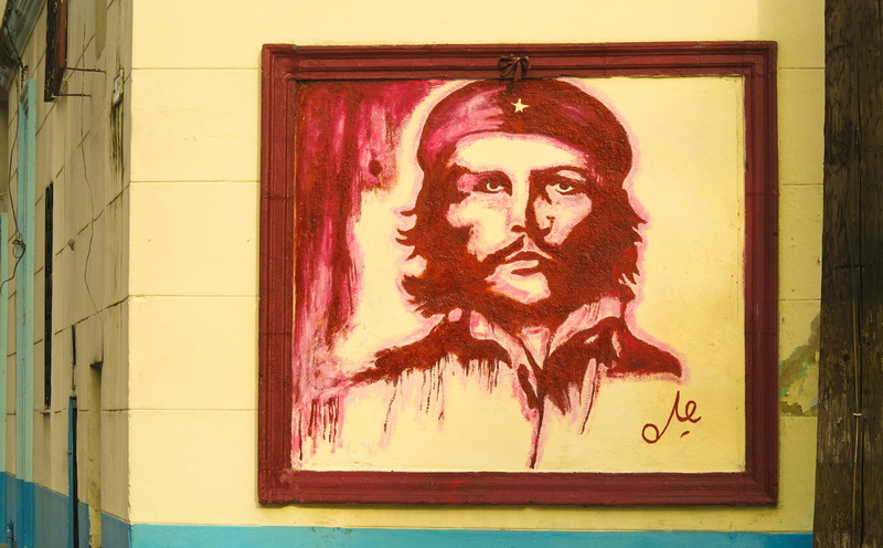 celebration, the old town, Cuba, building, fear, red, day, representation, wall - building feature, havana, evil, painting, old, creativity, guevara, halloween
