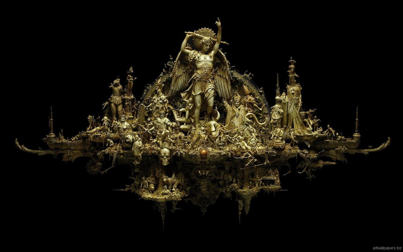 sculptures, 720P, kris, kuksi, art, dark