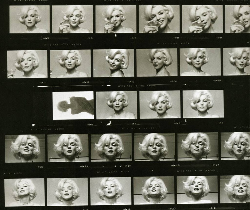 women, body part, choice, positive emotion, indoors, shelf, communication, bert stern, Marilyn Monroe, large group of objects, front view, collection, side by side