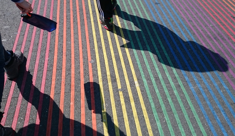 road, group of people, lifestyles, low section, shadow, cross the street, focus on shadow, castro, adult, unrecognizable person, human leg, nature, pattern