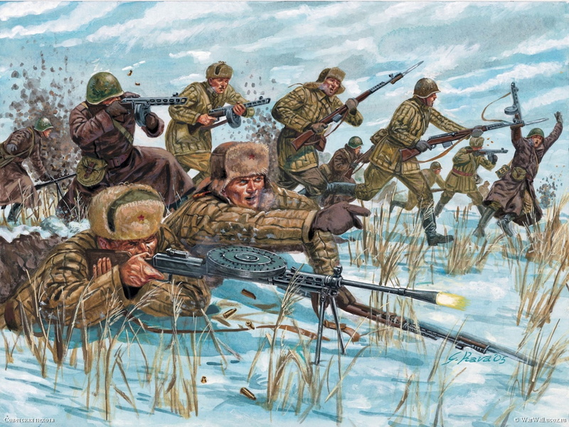 soldiers, 1080P, Weapons, For The Motherland! For Stalin!, Forward!, war