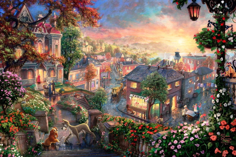 Colorful, Colors, Town, Lady And The Tramp, Movie, 1080P