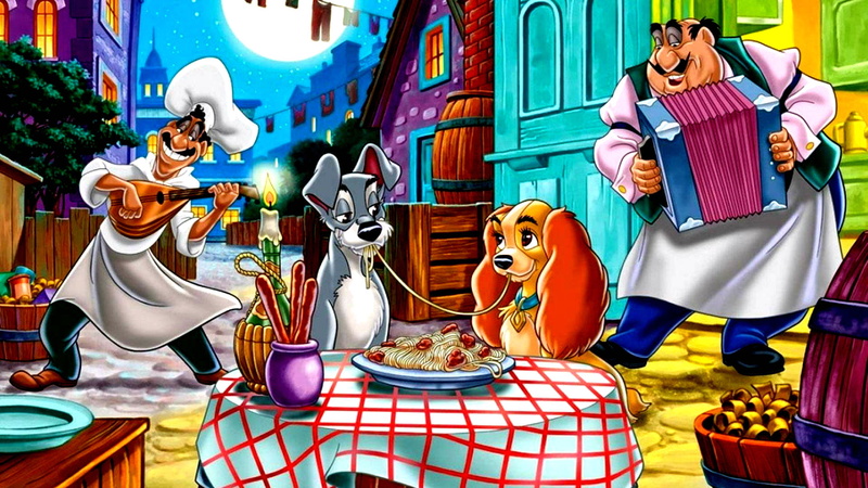 disney, lady, tramp, 1080P