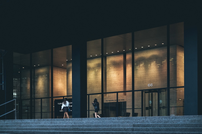 rear view, window, anonymity, women, doorway, adult, two people, business woman, clear, men, night, near, person, real people, city, lifestyles, building exterior