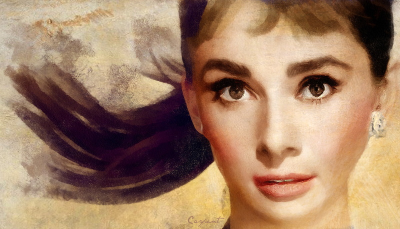 actress, face, Audrey Hepburn, 2K, eyes