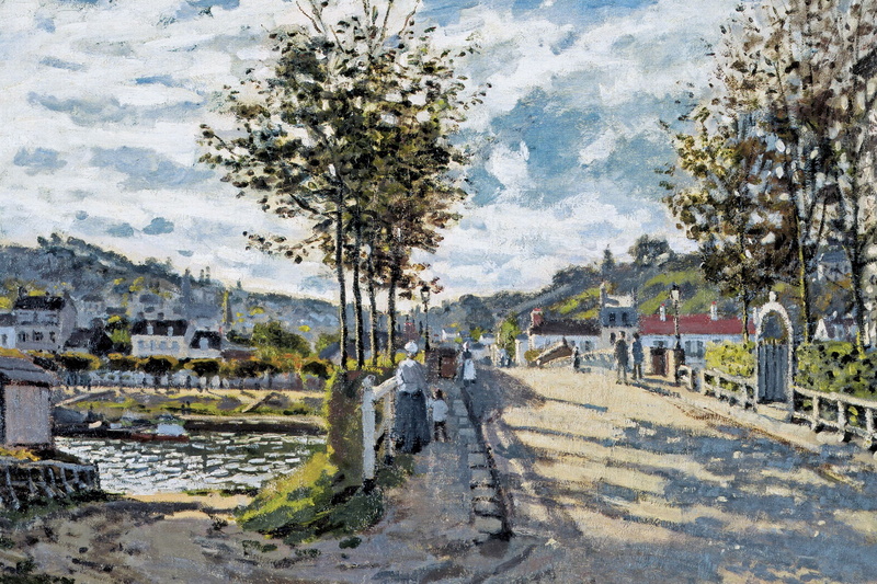 picture, 1080P, landscape, The bridge at Bougival, Claude Monet