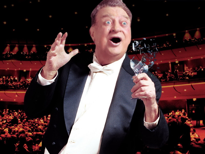 indoors, the 4th tenor, one person, mouth open, looking at camera, rodney dangerfield, males, business, 2001, adult, 720P, portrait, real people, night