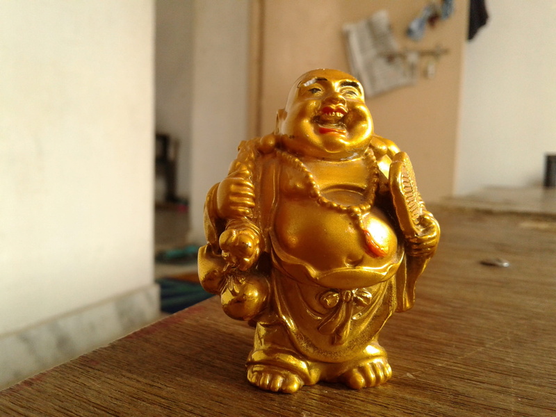 figurine, craft, no people, table, statue, gold colored, religion, belief, idol, buddha, ornate, creativity, male likeness, happiness, 2K, gold, human representation