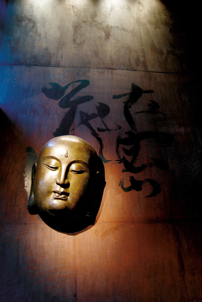wood - material, input, shadow, built structure, wall - building feature, buddah, buddhism, male likeness, taipei, representation, figure, creativity, communication