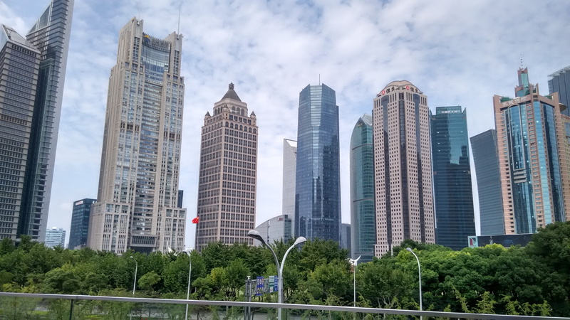 built structure, Shanghai, office building exterior, plant, financial district, cityscape, China, asia, nature, skyscraper, urban skyline, tower, residential district