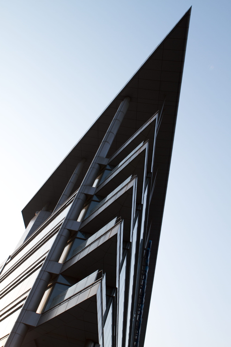 building, travel, day, triangle shape, china, shape, pudong, high section, roof, building exterior, glass, shanghai, copy space, outdoors, city, cityscape