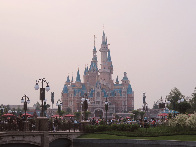 spirituality, fantasy, mode of transportation, travel, shanghai disney resort, city, nature, disney, belief, sky, built structure, outdoors, castle, spire