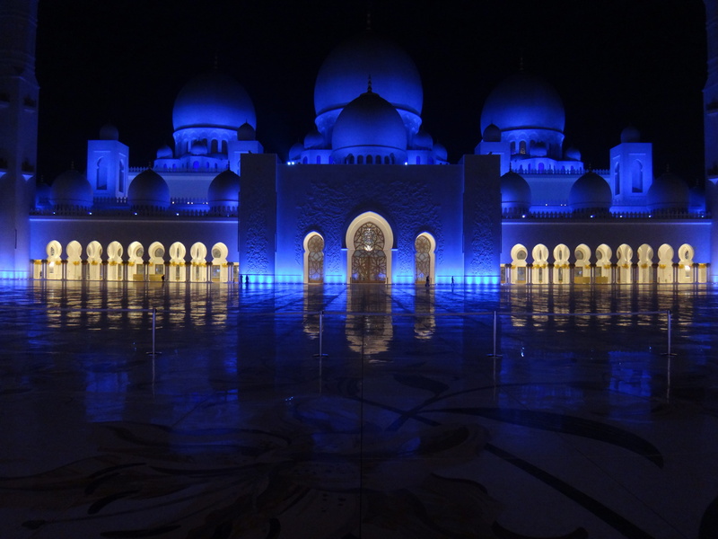 travel, mosque, reflecting pool, 4K, evening, nature, light, illuminated, religion, sheikh zayid mosque, reflection, large mosque, the past, night, travel destinations