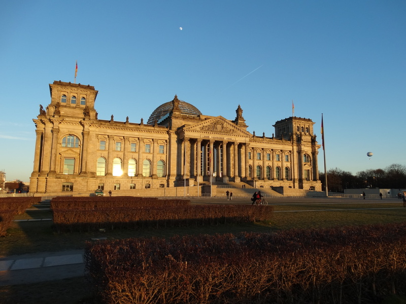 architecture, building exterior, government, facade, 2K, the past, outdoors, sky, sunset, court, grass, travel, nature, clear sky, palace, incidental people