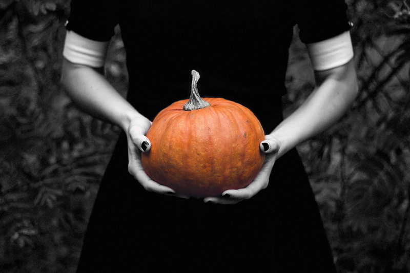 human hand, front view, ripe, orange color, adult, food and drink, pumpkin, healthy eating, person, freshness, human body part, a splash of color, color
