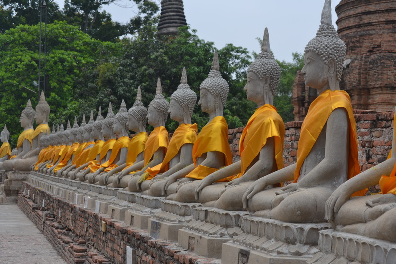 buddha, religious, siam, budha, temple, idol, in a row, travel, art and craft, statues, buddhist, place of worship, no people, architecture, religion, thailand