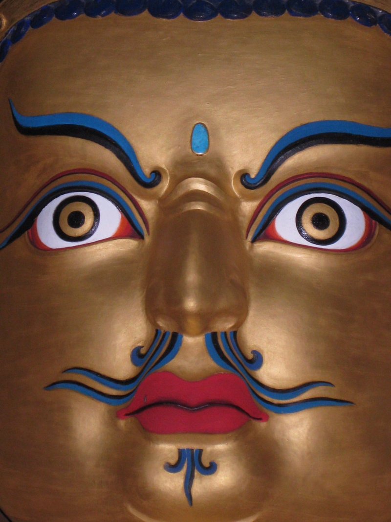ornate, day, no people, india, male likeness, belief, spirituality, representation, multi colored, enlightenment, Face, gold colored, Prayer, human representation