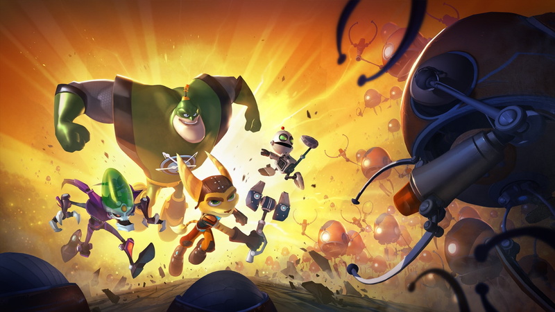 electric guitar, technology, ratchet and clank all for one, 1080P, musical equipment, yellow, electrical equipment, string instrument, electricity, event