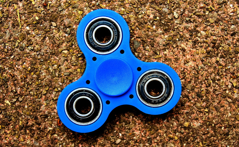 fun, Fidget, high angle view, nature, Play, trend, safety, blue, in rotation, Spinner, turn, close-up, no people, 4K, movement, weapon, transportation