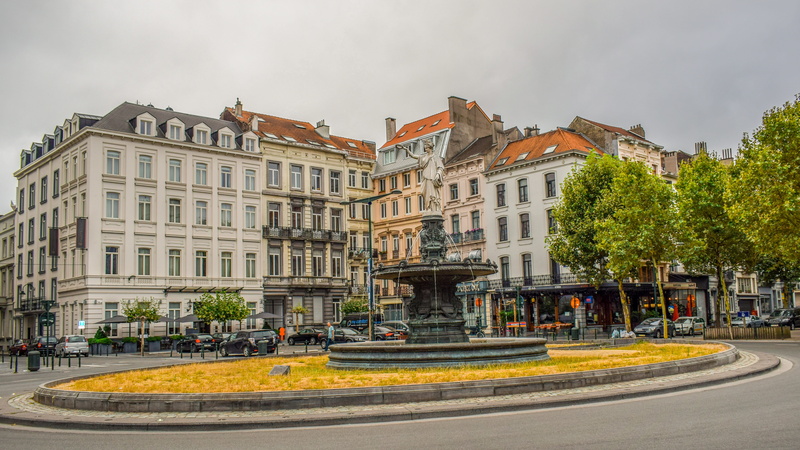brussels, belgium, transportation, architecture, travel destinations, residential district, city, 5K, sky, day, nature, apartment, road, roundabout, city life