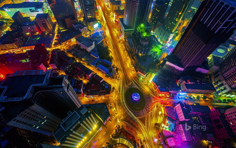 Bing, Colorful, Roundabouts, nature, photography, 1080P