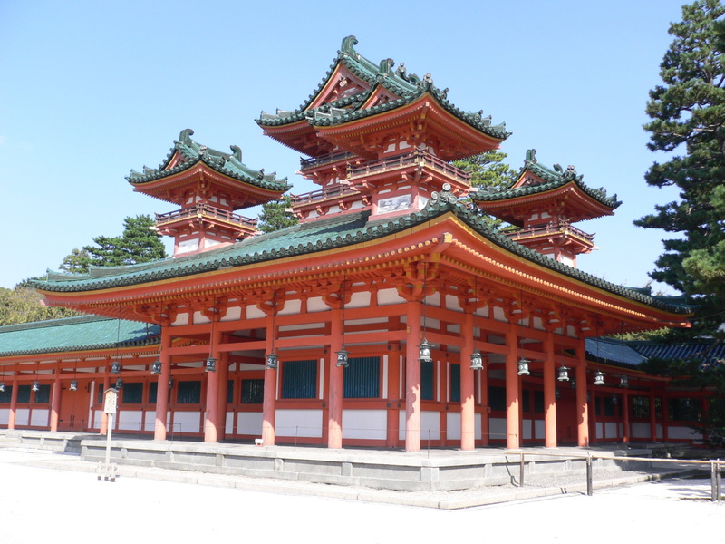 spirituality, plant, shrine, clear sky, building, shinto, no people, asia, outdoors, japanese, roof, low angle view, ancient, belief, japan, temple, place of worship