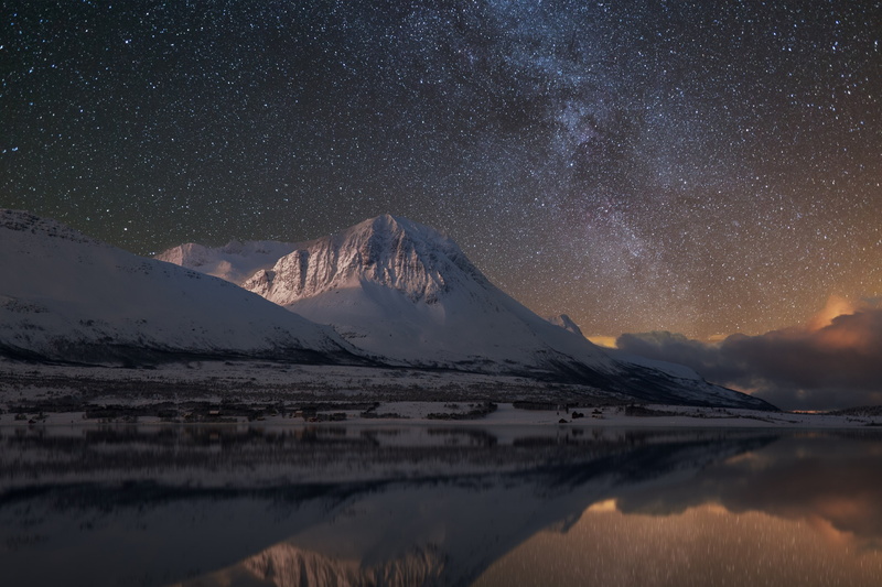night, mountain 4k full hd, space and astronomy, water, winter, mountain range, mountain peak, snowcapped mountain, tranquility, snow, no people, 4K, nature