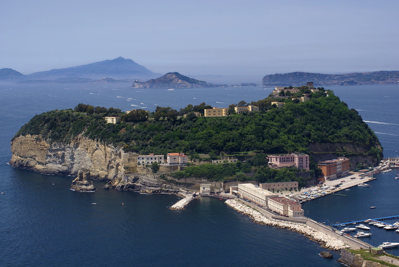 beauty in nature, campania, the past, no people, water, building, travel destinations, day, color, landscape, capo miseno, city, mediterranean, sea, outdoors