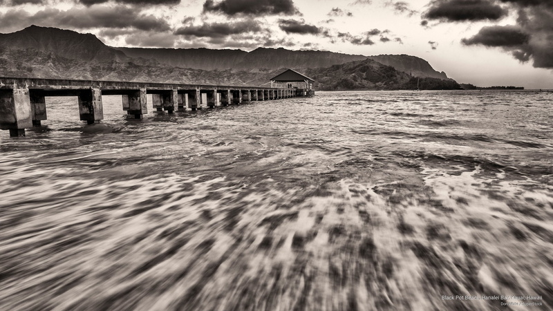 kauai, hanalei, 2K, Islands, bay, hawaii, beach, black, pot